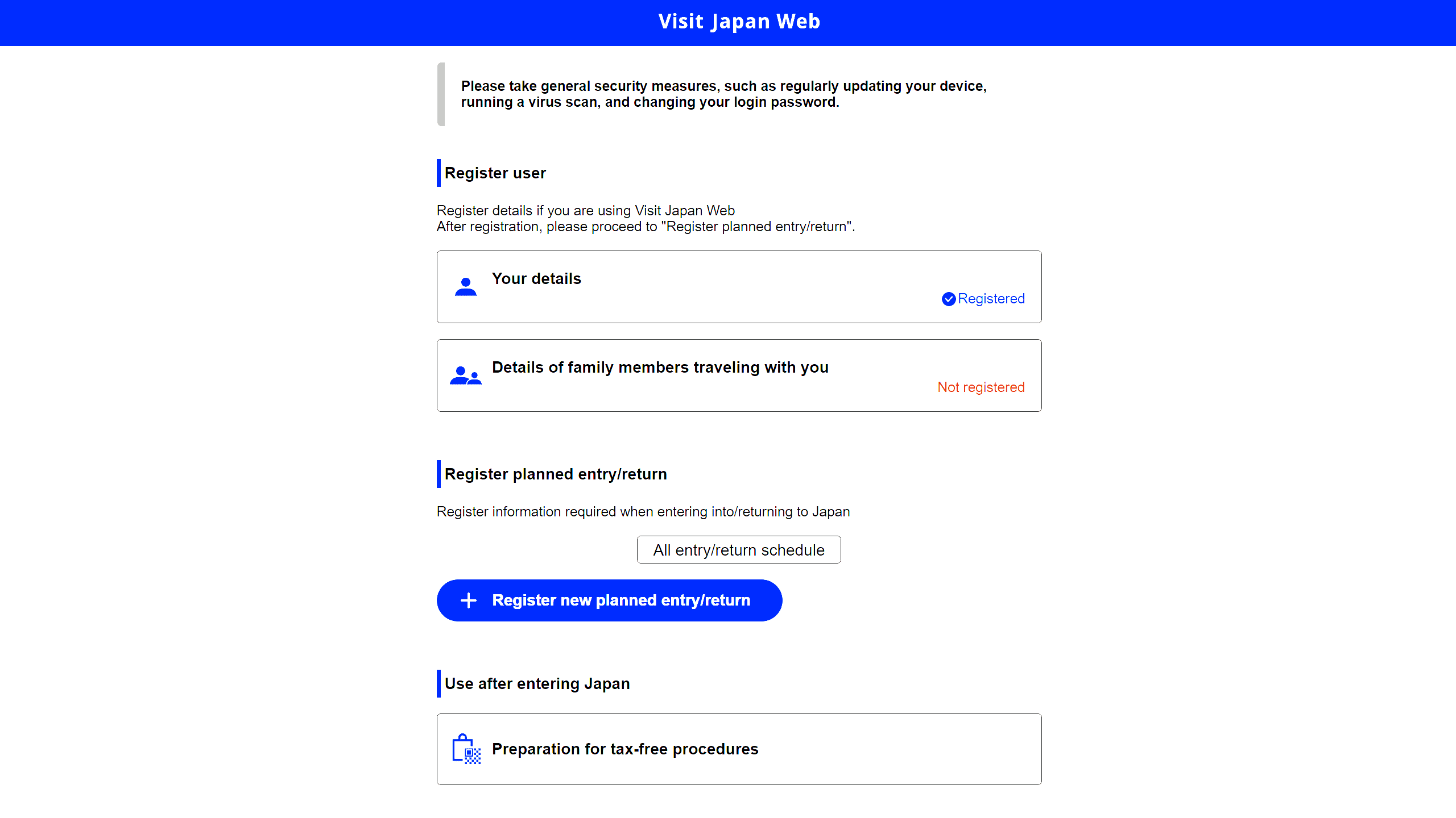 Visit Japan Web